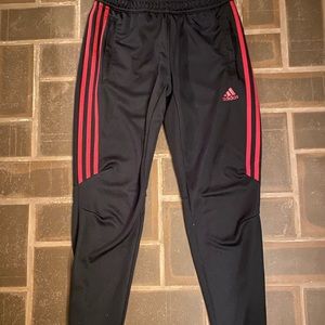 black and red adidas joggers size S. lightly worn but look new.